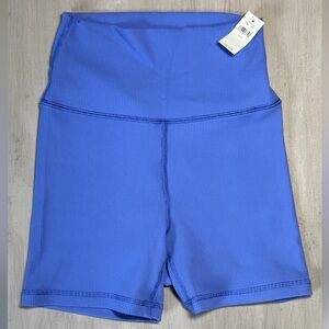 Aerie Blue Ribbed Biker Shorts